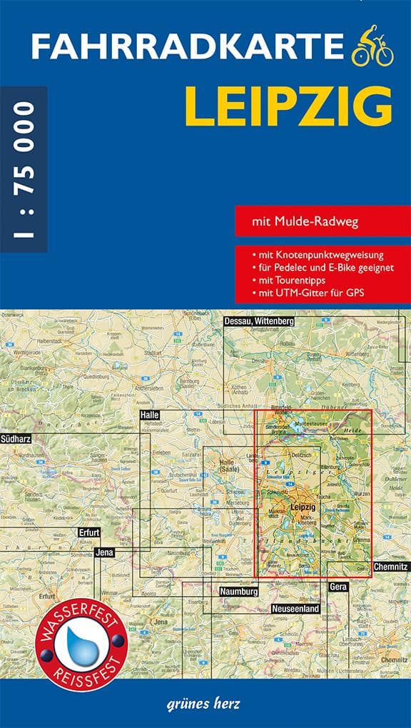 Leipzig 1 : 75 000 Fahrradkarte