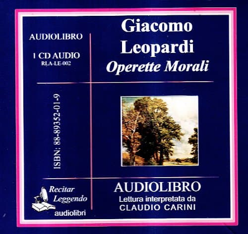 Operette morali. Audiolibro. CD Audio