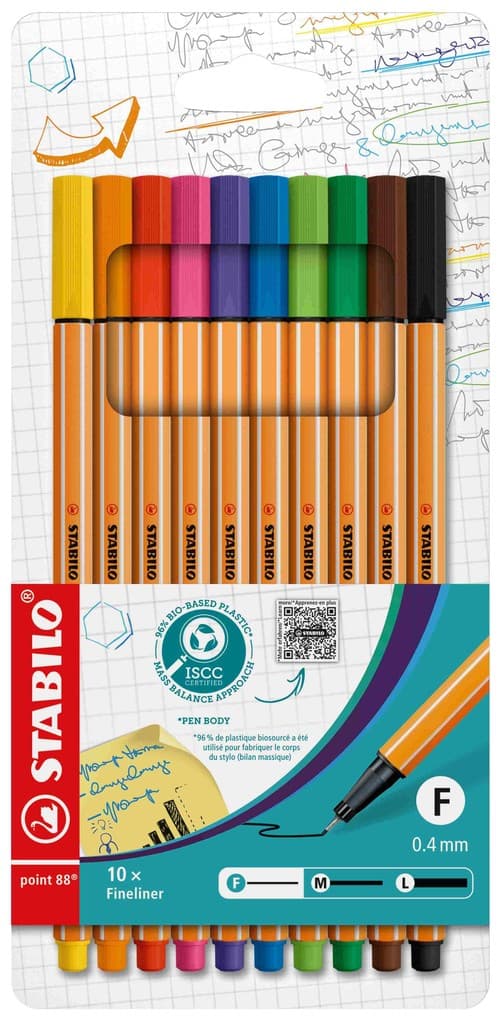 STABILO Fineliner point 88, 10er Set