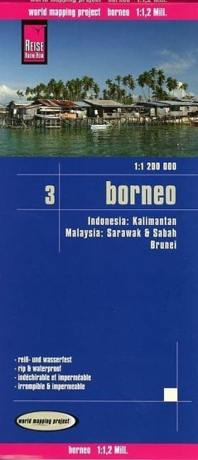 Reise Know-How Landkarte Borneo (1:1.200.000): Kalimantan, Sabah & Sarawak, Brunei - Indonesien 3