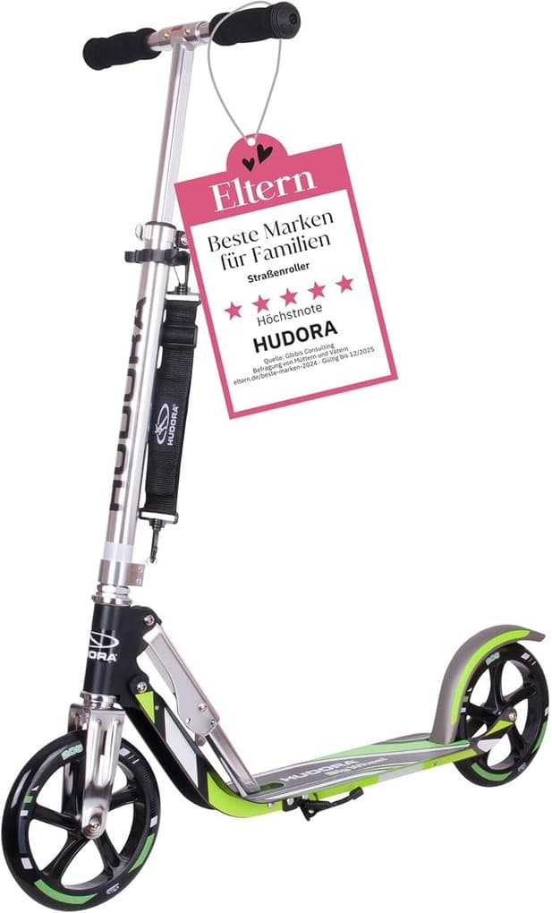 Hudora - Big Wheel MC Schwarz neongrün 205er