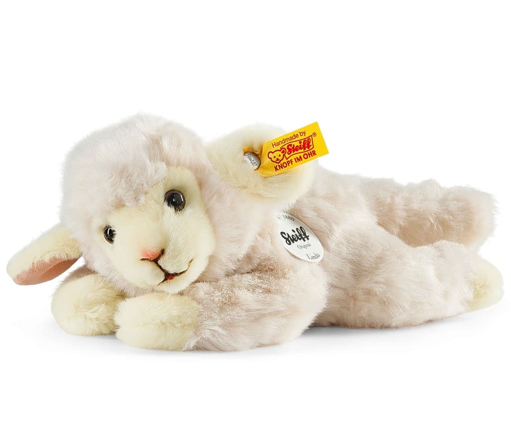Steiff - Linda Lamm 22 wollweiss liegend