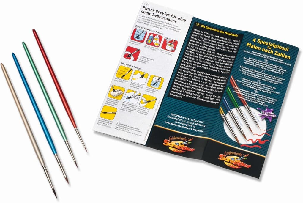 Schipper Malen nach Zahlen. 4 Spezialpinsel