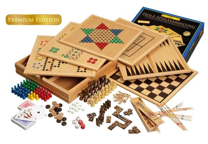 Philos 3101 - Holz-Spielesammlung 100, Premium Edition