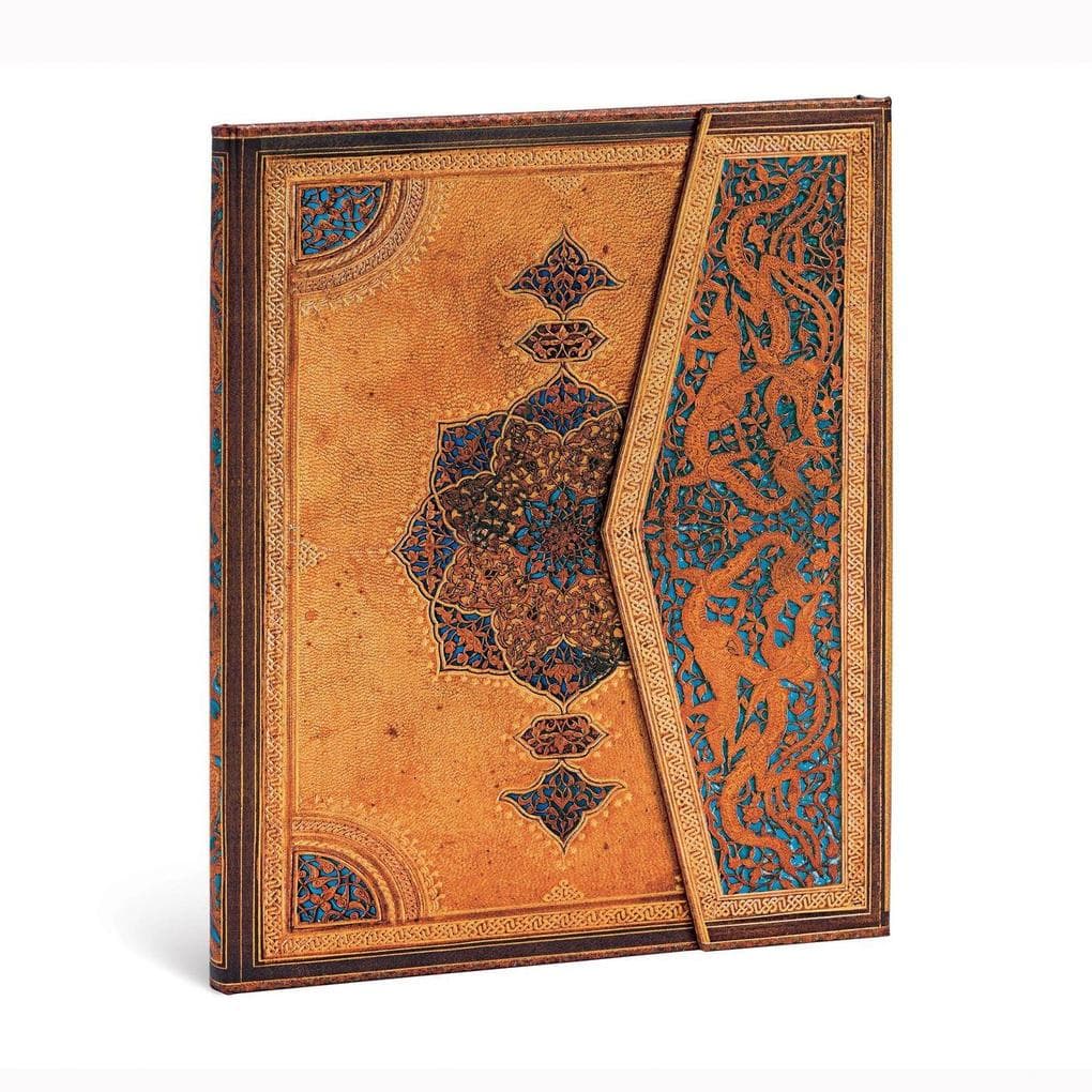Paperblanks | Safavid | Safavid Binding Art | Hardcover | Ultra | Lined | Wrap Closure | 144 Pg | 120 GSM