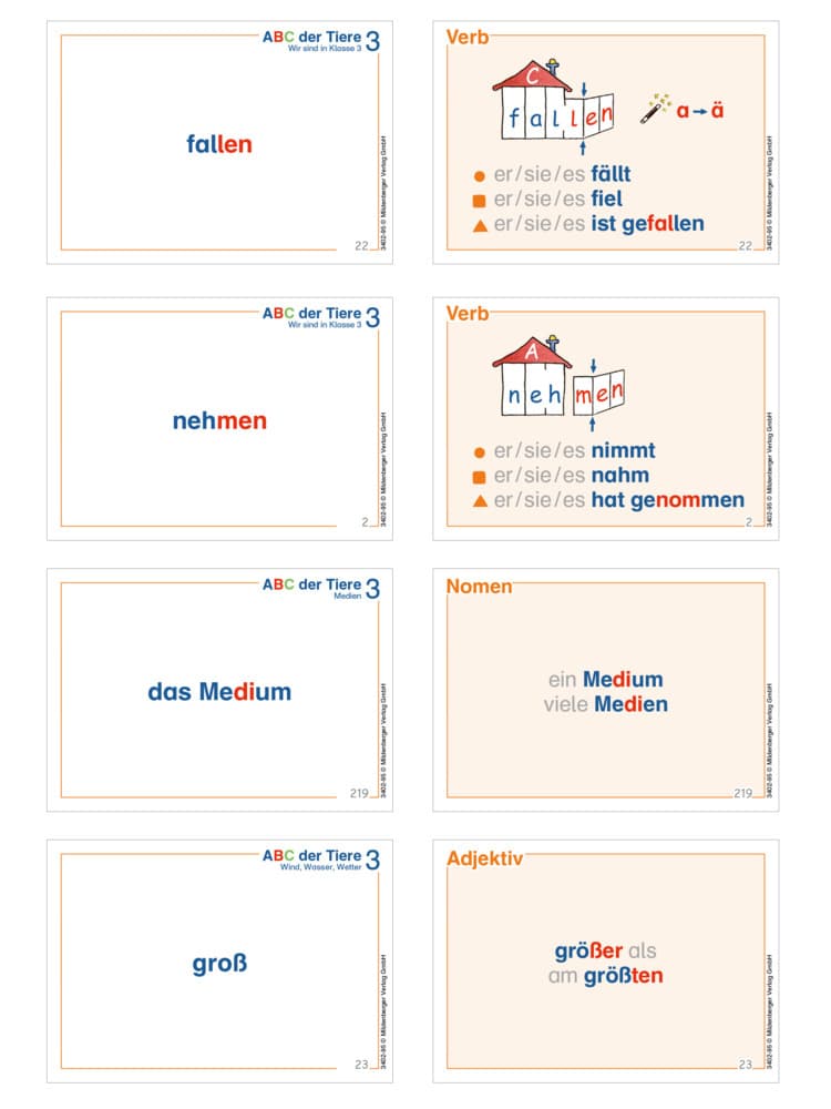 ABC der Tiere 3 - 3. Schuljahr, Wortkarten