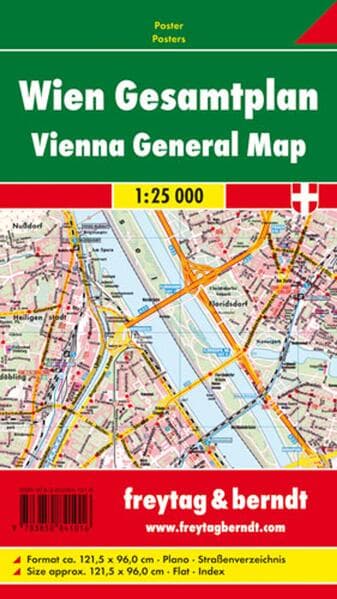 freytag & berndt Poster Wien Gesamtplan 1:25.000