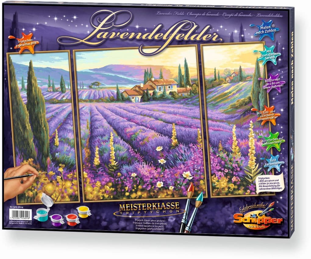 Schipper Malen nach Zahlen - Lavendelfelder (Triptychon)
