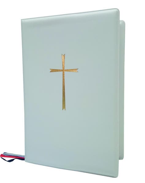 Gotteslobhülle - Plastik, wattiert, weiß