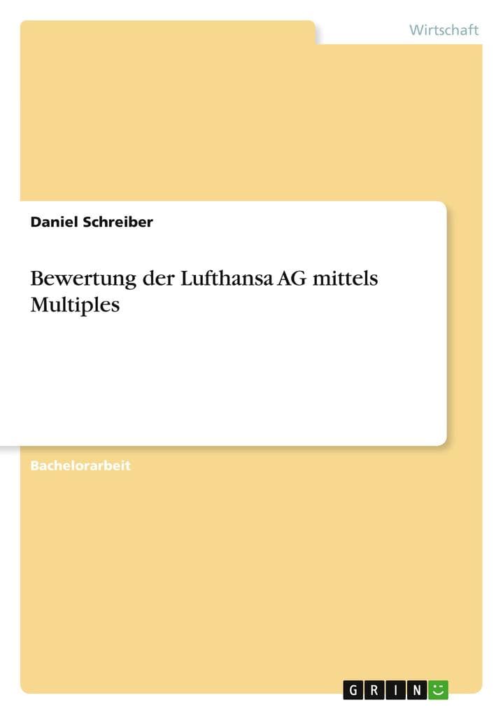 Bewertung der Lufthansa AG mittels Multiples