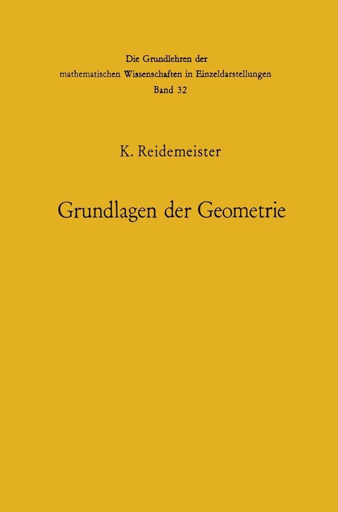 Vorlesungen über Grundlagen der Geometrie