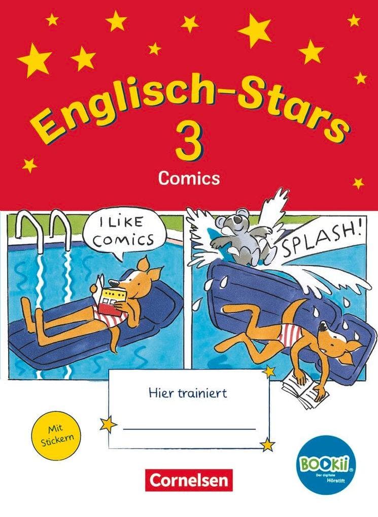 Englisch-Stars - BOOKii-Ausgabe - 3. Schuljahr. Comics. Übungsheft mit Lösungen