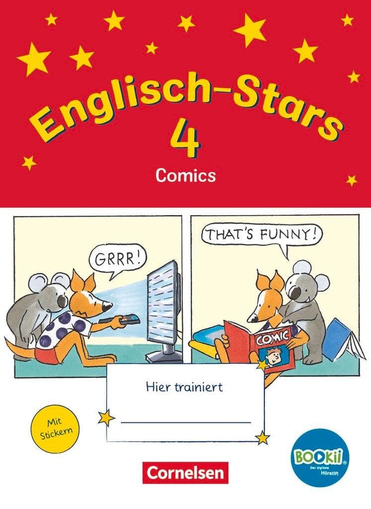 Englisch-Stars - BOOKii-Ausgabe - 4. Schuljahr. Comics. Übungsheft mit Lösungen