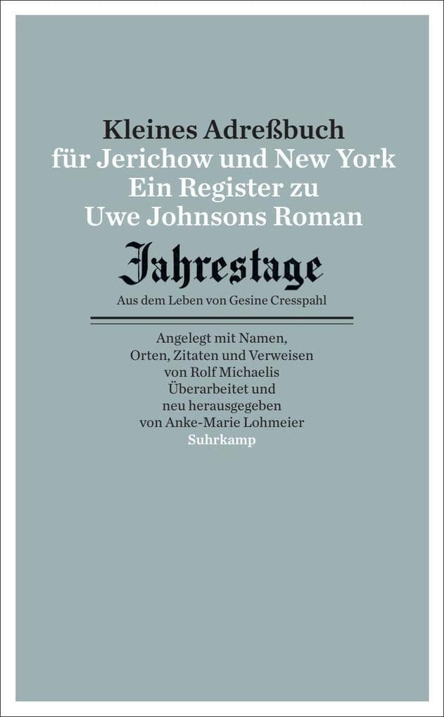 Kleines Adressbuch für Jerichow und New York