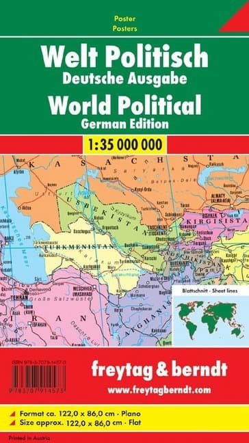 Welt politisch, Deutsche Ausgabe, 1:35. Mill., Poster