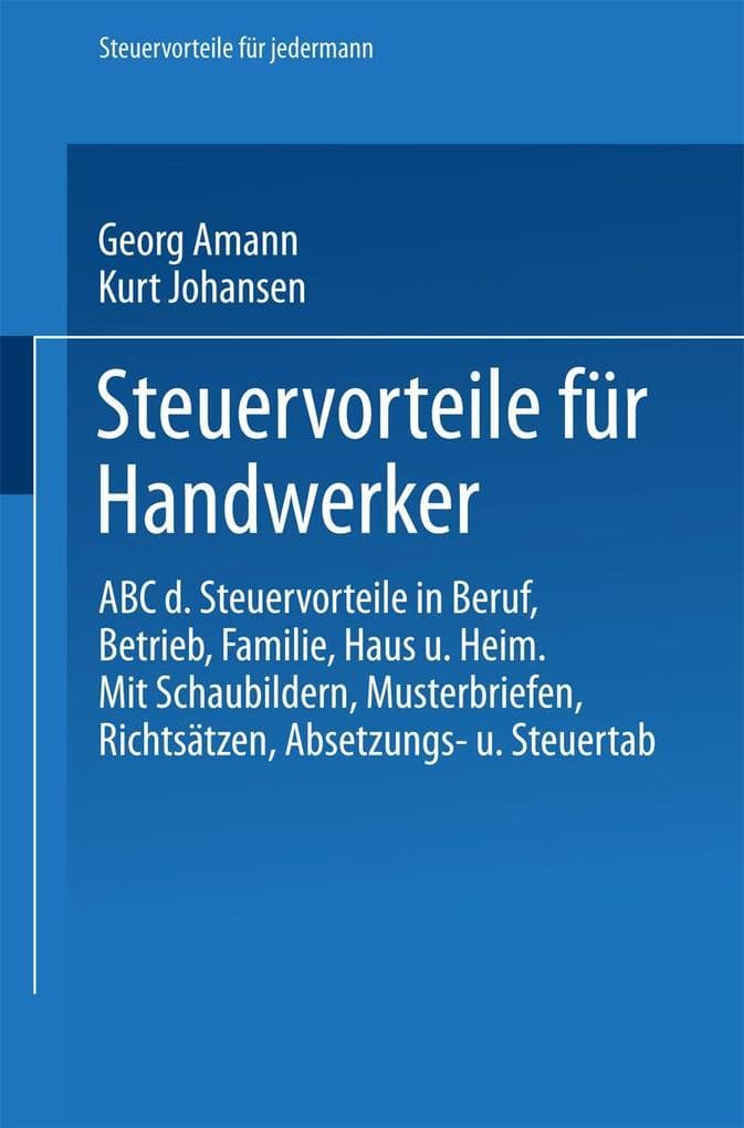Steuervorteile für Handwerker