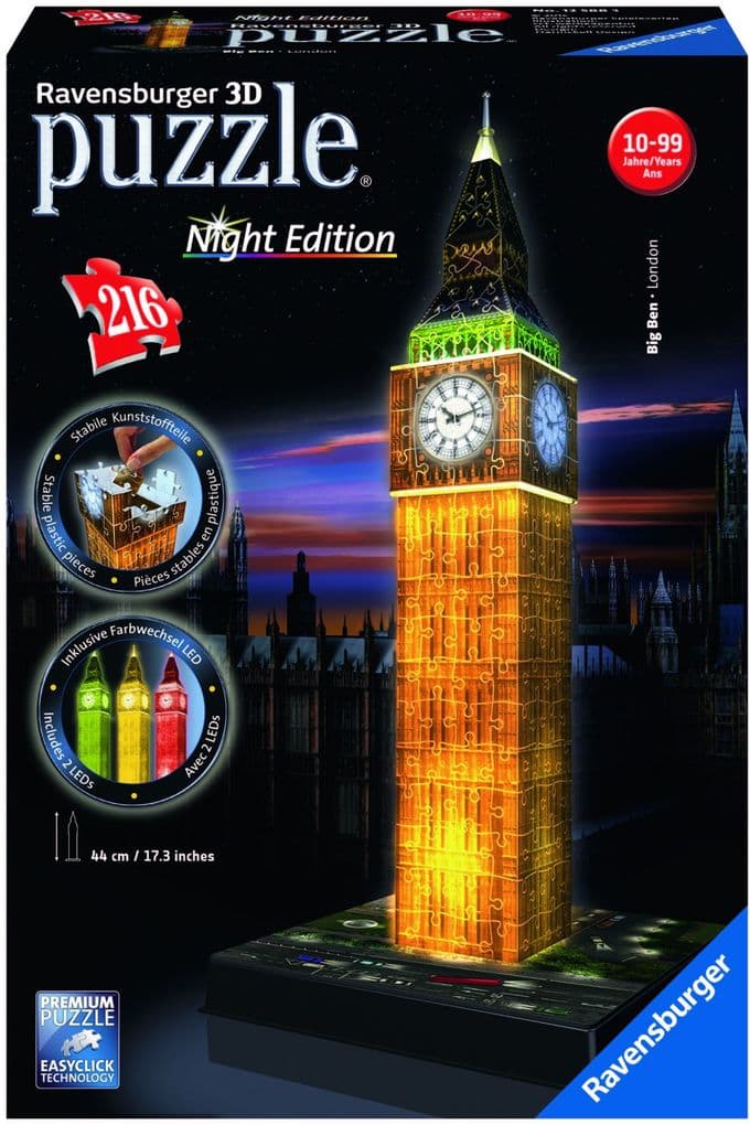 Big Ben bei Nacht 3D-Puzzle 216 Teile