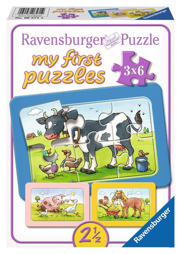 Gute Tierfreunde. My first puzzle - Rahmenpuzzle 3 x 6 Teile