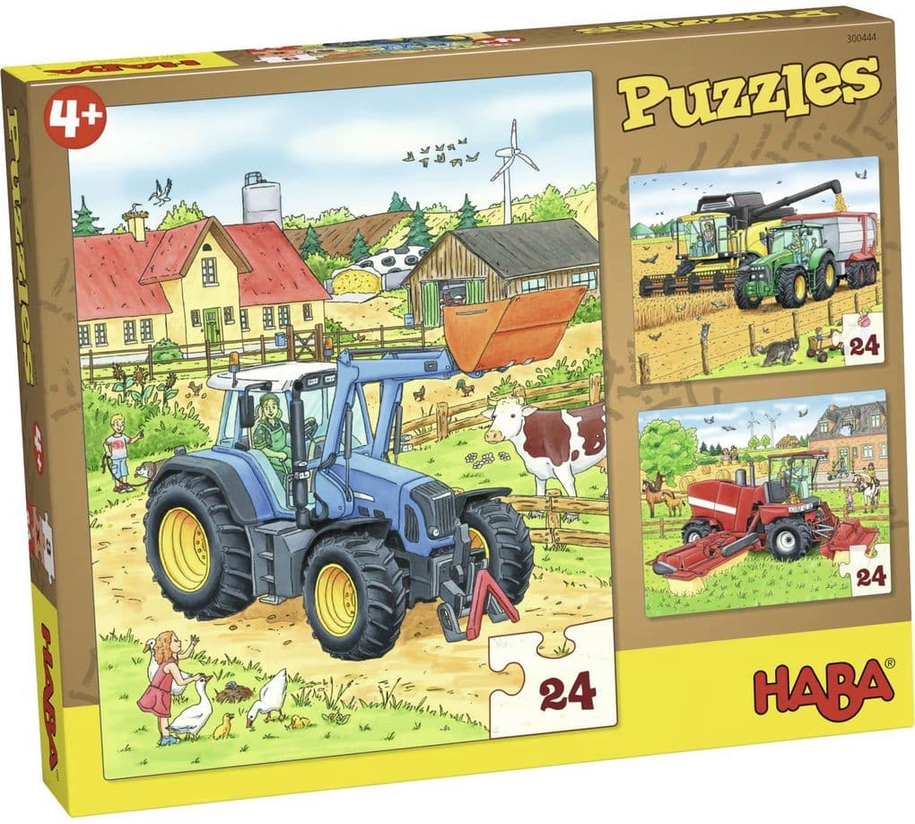 Puzzles Traktor & Co. 3 Motive je 24 Teile