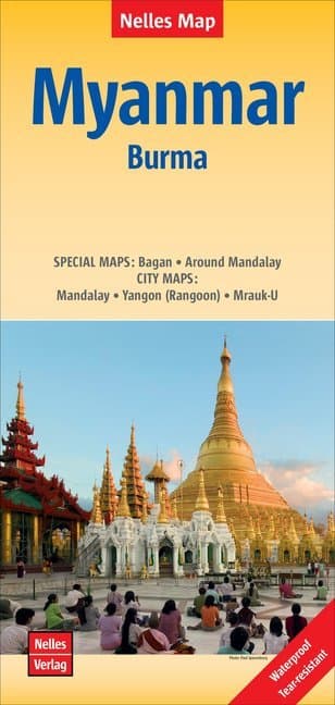 Nelles Map Landkarte Myanmar - Burma ; Myanmar - Birmanie ; Myanmar - Birmania 1:1,5 Mio.