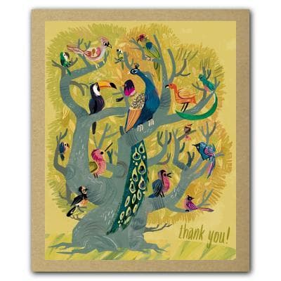 Perfect Perch, GreenThanks Notecards