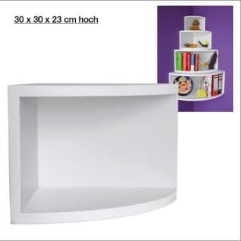 Eck-Regal, matt-weiß, 30 x 30 cm