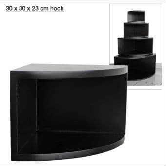 Eck-Regal, matt-schwarz, 30 x 30 cm