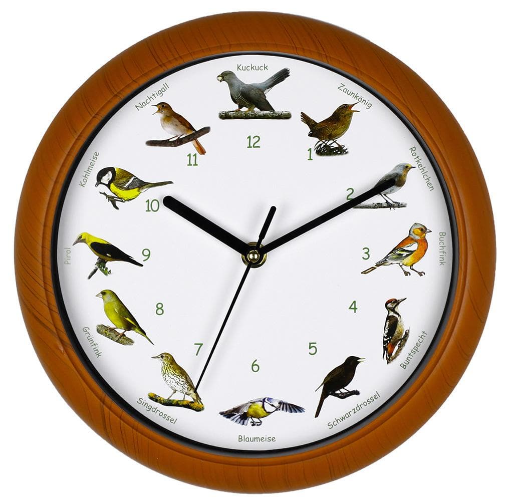 Wanduhr Vogelstimmen