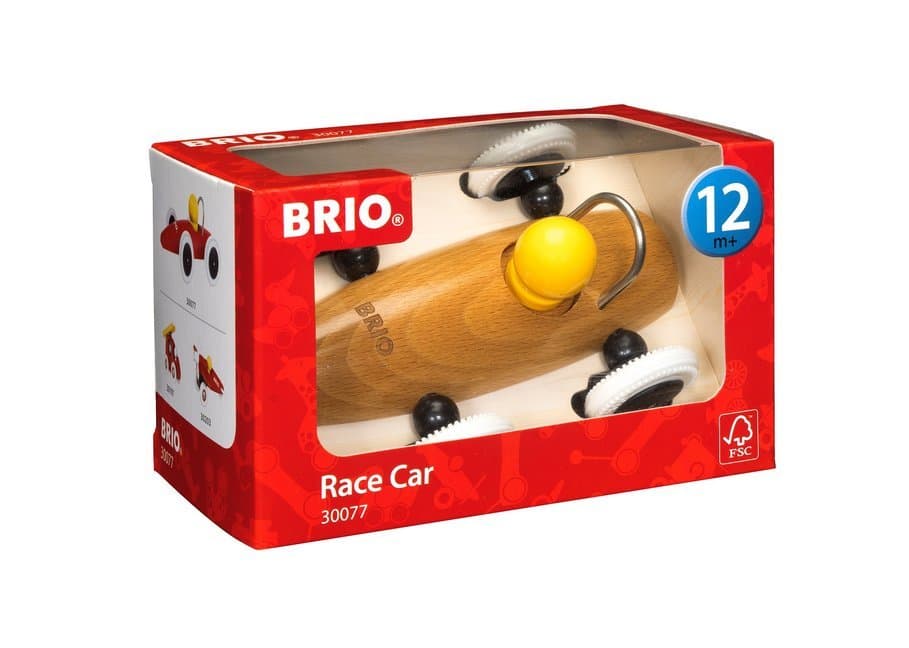 BRIO - Rennwagen im Display, 8 Stck., sort. 1 x natur, 3 x rot, 2 x blau, 2 x grün