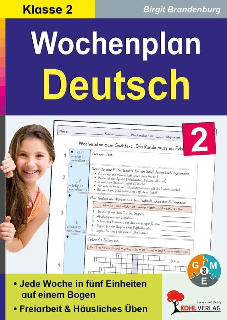 Wochenplan Deutsch 2. Schuljahr