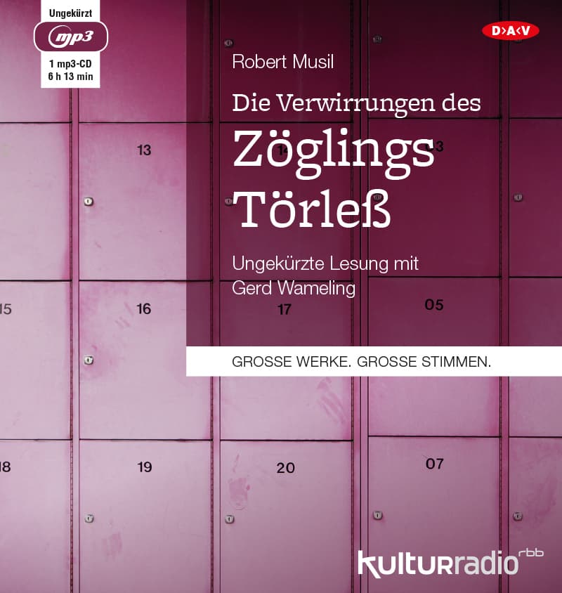 Die Verwirrungen des Zöglings Törleß, 1 Audio-CD, 1 MP3