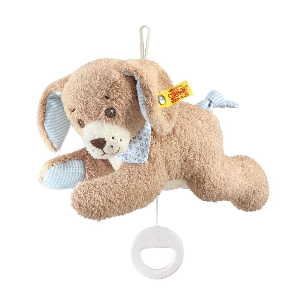 Steiff - Gute-Nacht-Hund Spieluhr, blau, 22cm