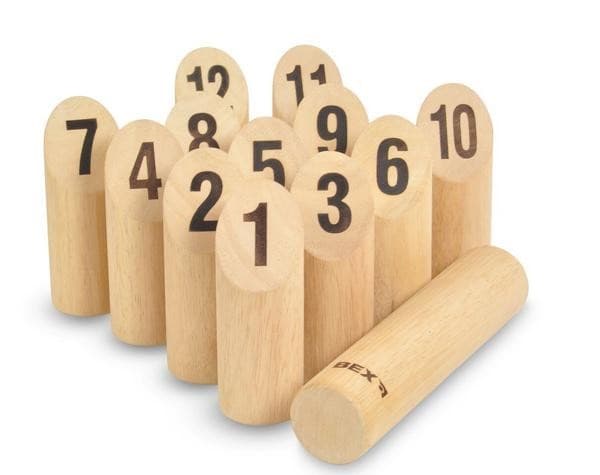 BEX 511-150 - Number Kubb Original, Nummern Kubb aus Gummibaum Holz