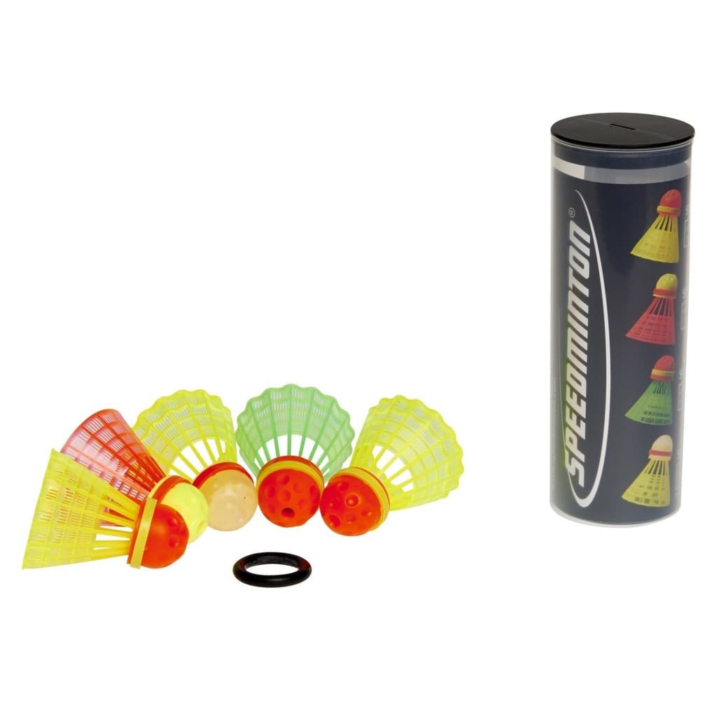 Speedminton 400206 - Speeder Tube Mixpack, Ersatzbälle, 5er Set