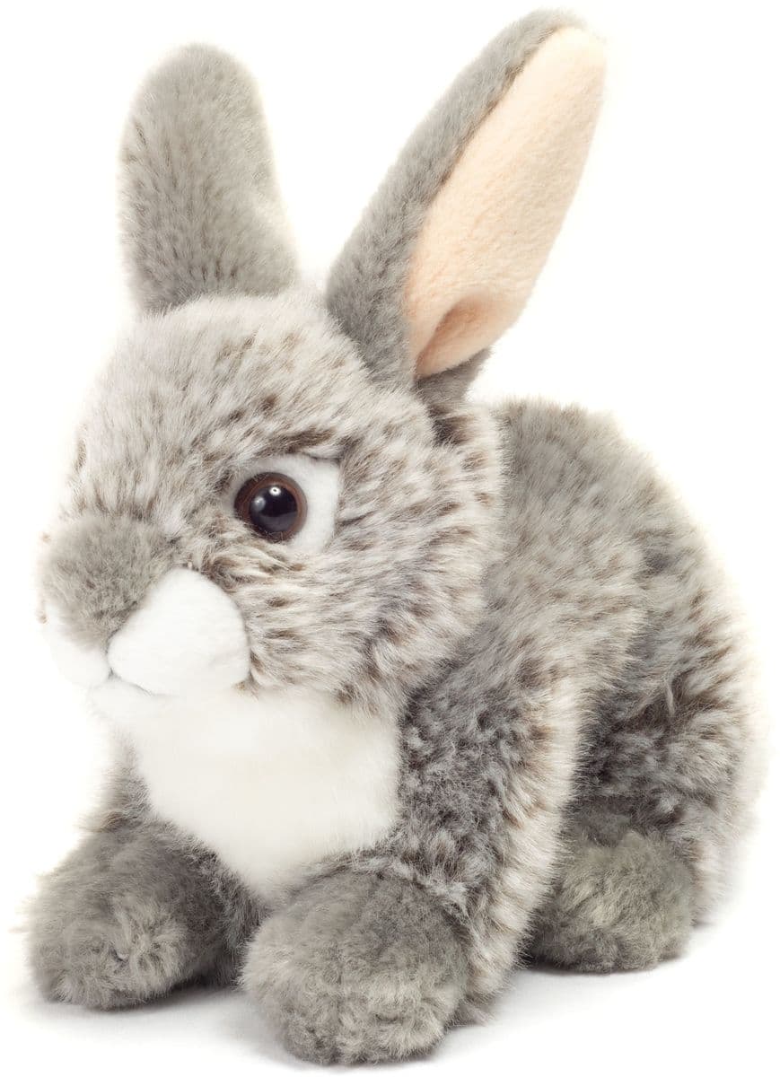 Teddy-Hermann - Hase sitzend grau,18 cm
