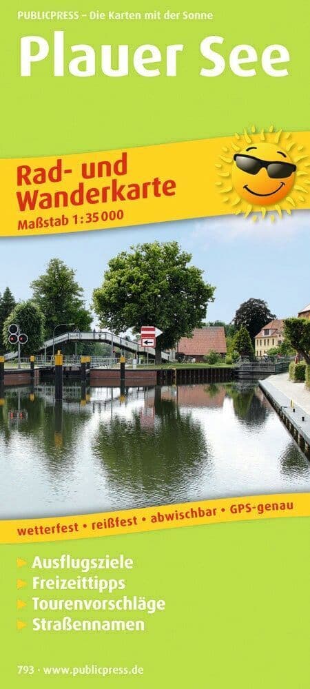 Publicpress Rad- und Wanderkarte Plauer See 1:35.000