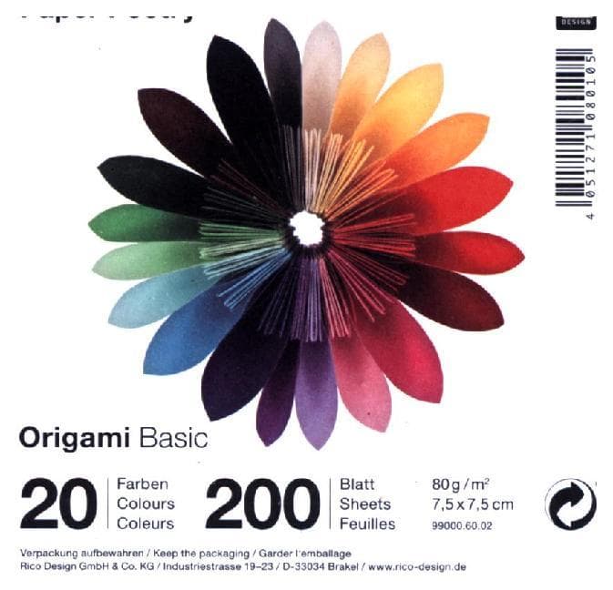 Origami Basic, 7,5 x 7,5 cm