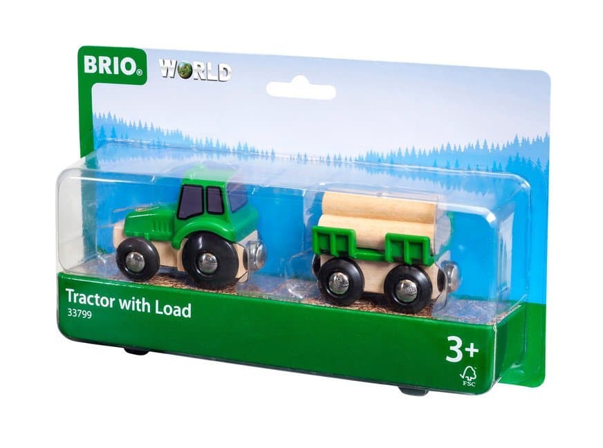 BRIO - Traktor mit Holz-Anhänger