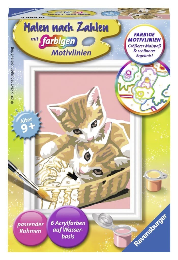 Ravensburger Malen nach Zahlen 29686 - Katzenbabys - Kinder ab 9 Jahren