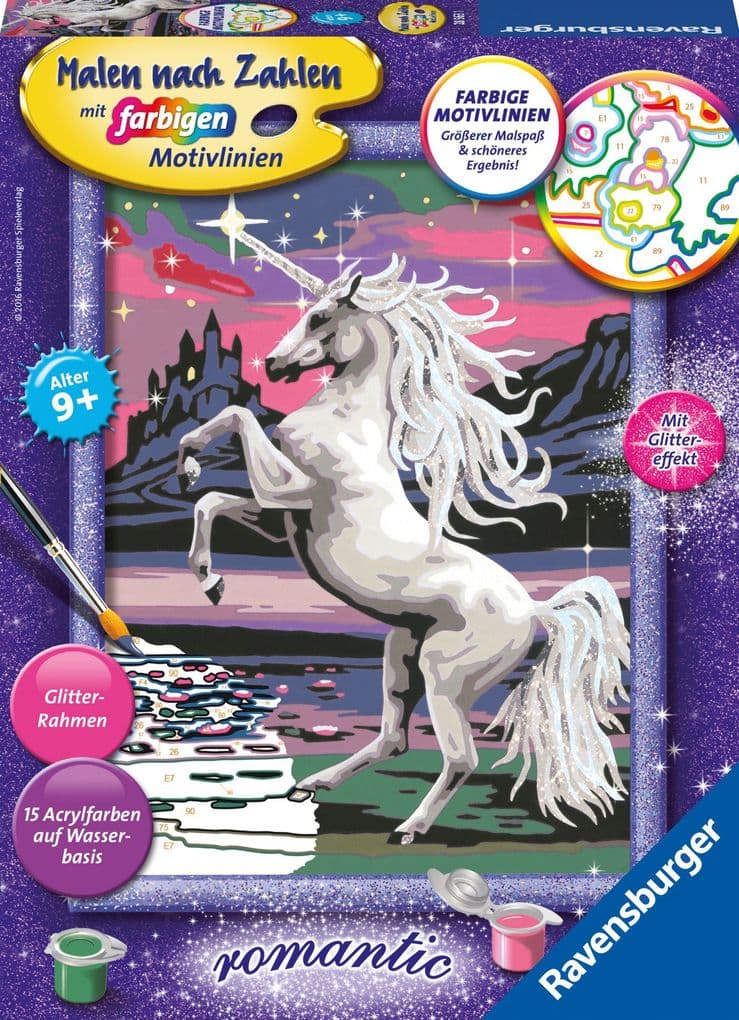 Ravensburger Malen nach Zahlen 28563 - Magisches Einhorn - Kinder ab 9 Jahren