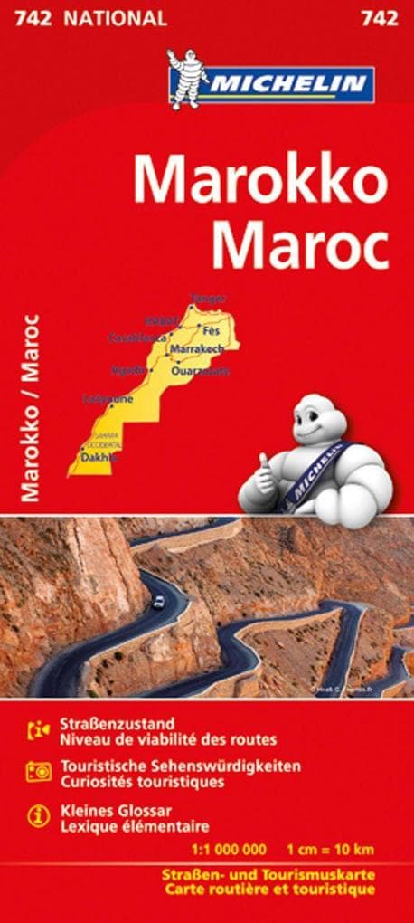 Michelin Nationalkarte Marokko 1 : 1.000 000