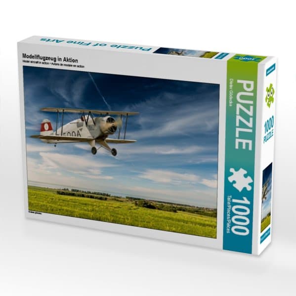 CALVENDO Puzzle Modellflugzeug in Aktion | 1000 Teile Lege-Größe 64x48cm Foto-Puzzle für glückliche Stunden