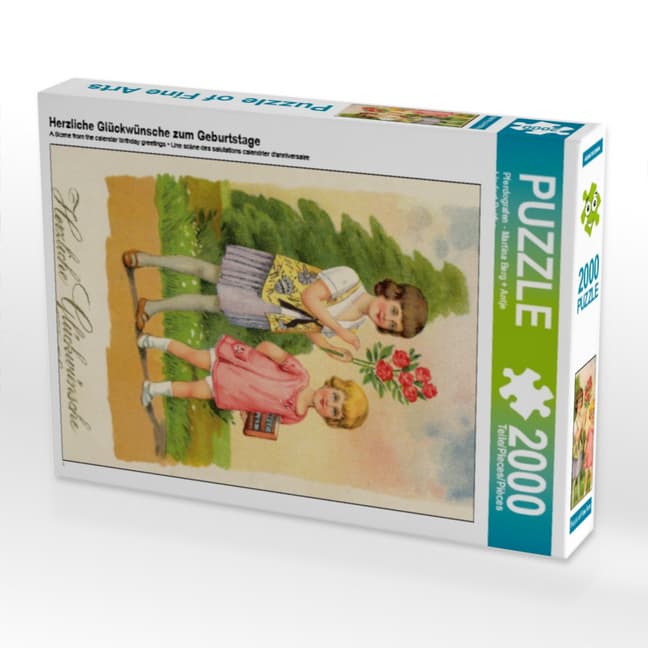 CALVENDO Puzzle Herzliche Glückwünsche zum Geburtstage | 2000 Teile Lege-Größe 90x67cm Foto-Puzzle für glückliche Stunden