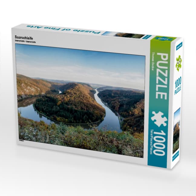 CALVENDO Puzzle Saarschleife | 1000 Teile Lege-Größe 64x48cm Foto-Puzzle für glückliche Stunden