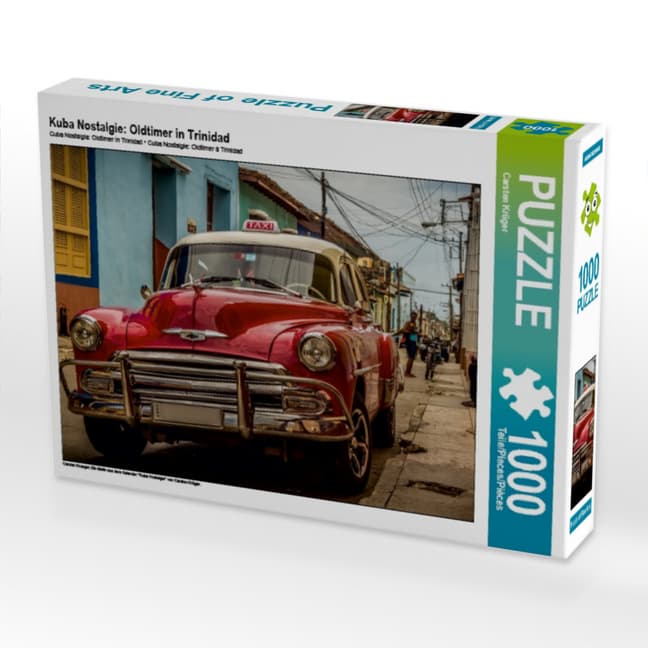 CALVENDO Puzzle Kuba Nostalgie: Oldtimer in Trinidad | 1000 Teile Lege-Größe 64x48cm Foto-Puzzle für glückliche Stunden
