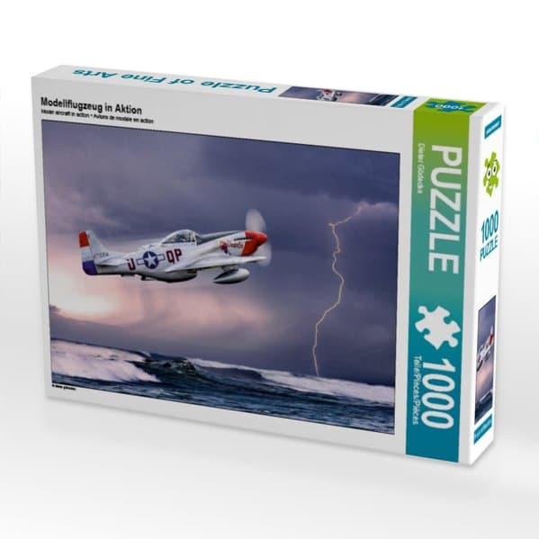 CALVENDO Puzzle Modellflugzeug in Aktion | 1000 Teile Lege-Größe 64x48cm Foto-Puzzle für glückliche Stunden
