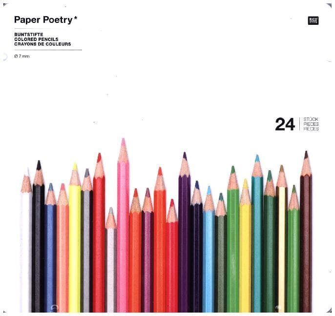 Buntstifte im Metalletui, 24 Stück