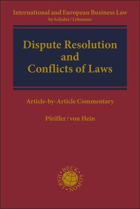 Dispute Resolution and Conflicts of Laws
