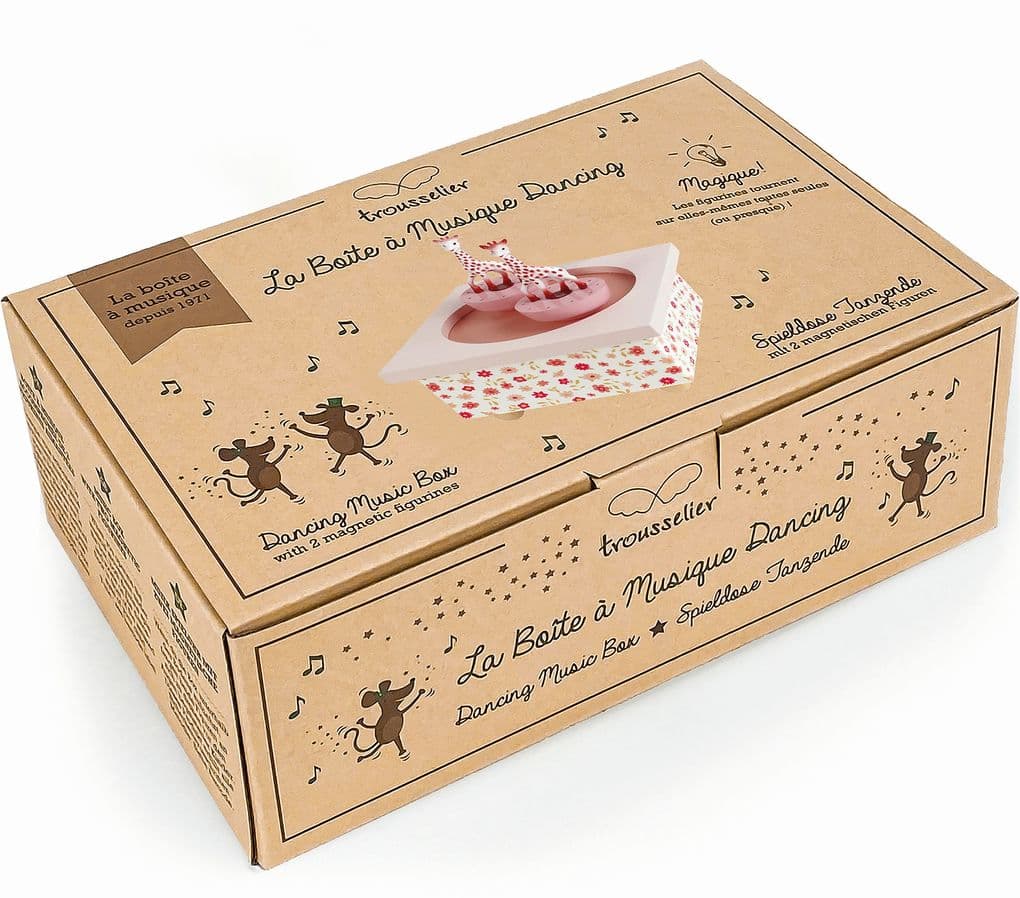 Trousselier - Spieluhr mit tanzenden Giraffen, Blumen magn.