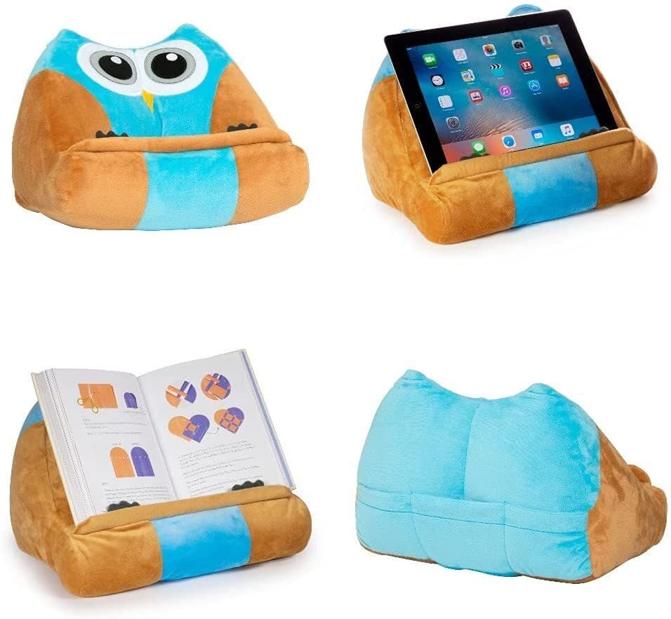 Bookmonster Eule | Lesekissen für Bücher und Tablets | Buchständer | Tablethalter | Lesehillfe | Deutsche Ausgabe